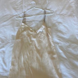 4sienna white Pearl detail dress